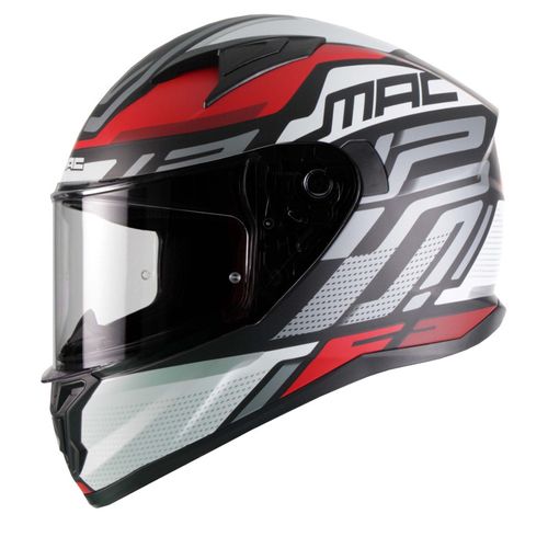 Casco MAC 825 Speed Control Gris / Blanco / Rojo