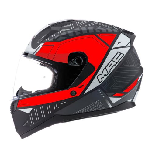 Casco MAC M67 Bass Arcade Negro / Rojo Mate