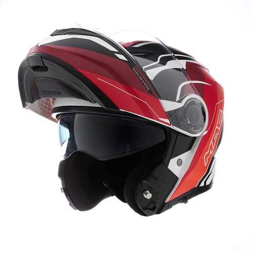 Casco MAC 908 Rock Floyd Blanco / Rojo / Naranja Mate