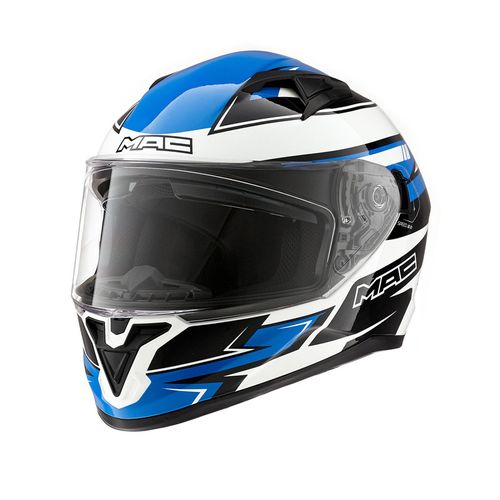 Casco MAC 825 Speed 2.0 Apex Azul / Blanco / Negro Brillo