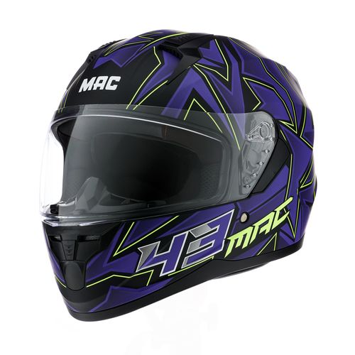 Casco Integral MAC Bass Kinks Negro/Violeta