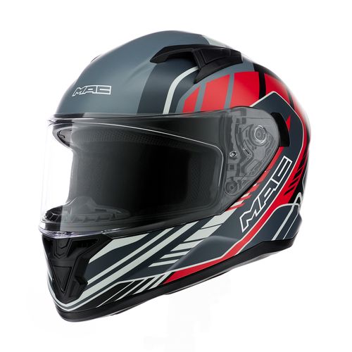 Casco MAC Speed FLEET Negro / Rojo Mate