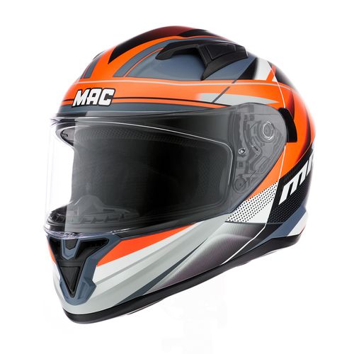 Casco MAC 825 Speed Razor Naranja / Gris  Mate