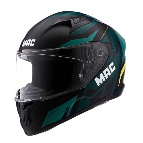 Casco MAC 825 Speed Joy Verde / Negro / Mate