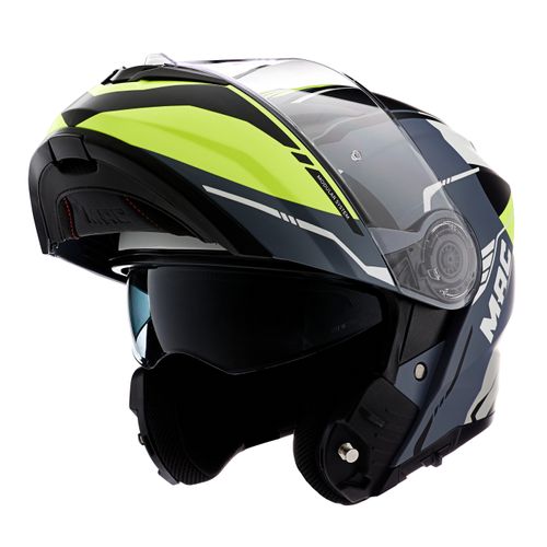 Casco MAC 908 Rock Circle Gris / Amarillo / Mate