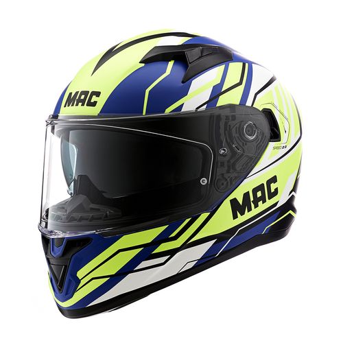 Casco MAC 825 Speed 2.0 Cran Amarillo / Negro / Mate