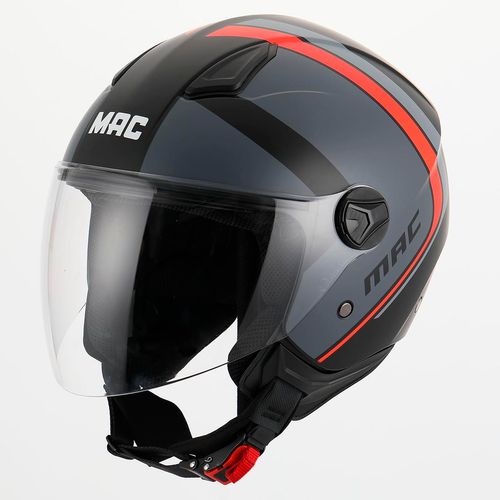 Casco Mac 721  Beat Cyrus Negro / Naranja / Mate