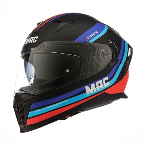 Casco MAC 069 Force Ottis Azul / Rojo / Mate