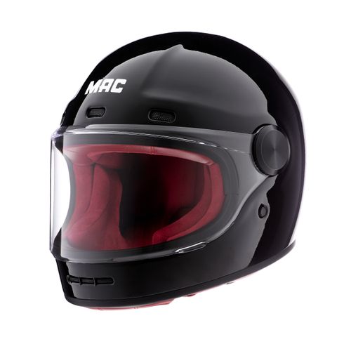 Casco Mac 006 Rooster Solid Negro / Brillo