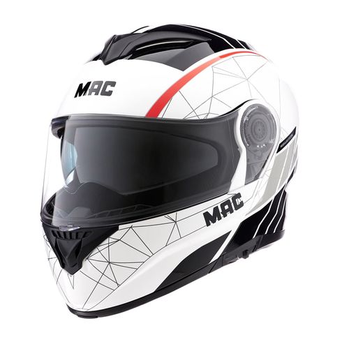 Casco Mac 908 Rock Road Negro / Blanco / Brillo