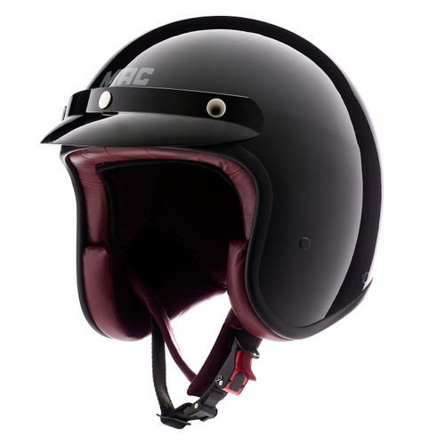 Casco Mac 181 Bowie Solid  / Negro / Brillo