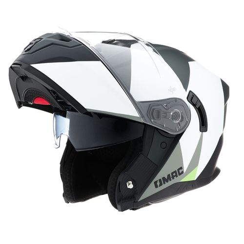 Casco Mac 166 Blaze Monarch Blanco / Amarillo / Mate