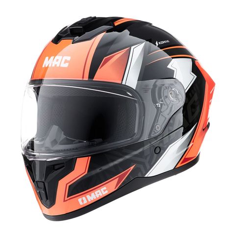 Casco Mac 070 Volt Komak Negro / Rojo / Brillo