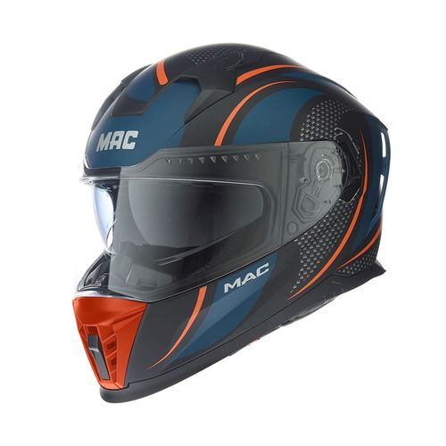 Casco Mac 069 Force Cirkus Negro / Azul / Mate