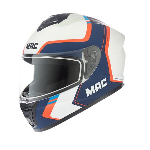 Casco MAC 801 Starter Qurbik Blanco / Rojo / Azul
