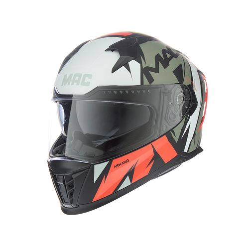 Casco MAC 069 Force Arkang Negro / Rojo / Naranja