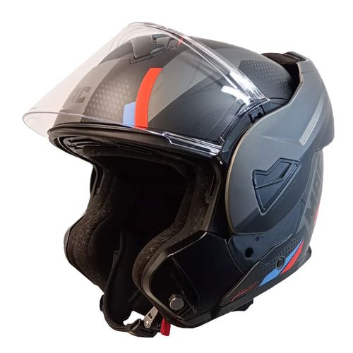 Casco MAC 628 Eclipse Vartell Plateado / Negro Mate