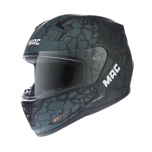 Casco MAC 067 Bass Krampus Gris / Negro / Mate