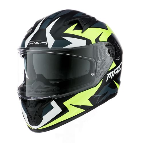 Casco MAC 825 Speed 2.0 Tame Amarillo / Negro / Mate