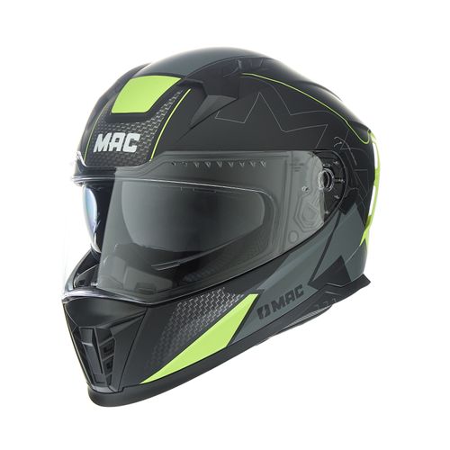Casco MAC 069 Force Dynamo Amarillo / Negro / Mate