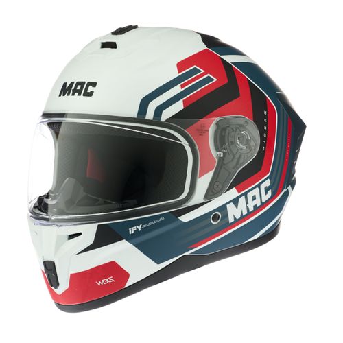 Casco MAC Volt 070 Wiberg Edición Especial Visor Extra / Rojo / Azul / Mate