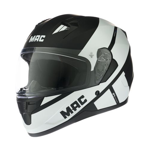 Casco MAC 067 Bass Cuard Negro / Blanco / Mate