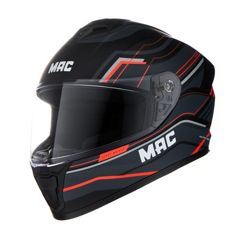 Casco MAC 801 Starter Renner Gris / Naranja / Mate