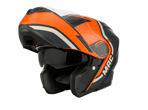 Casco MAC 908 Rock Albarn Azul / Naranja / Mate