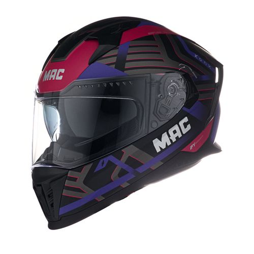 Casco MAC 069 Force Konk Negro / Rosa / Mate