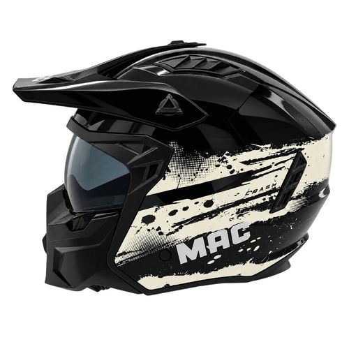 Casco MAC Edge Crash Negro / Gris / Mate