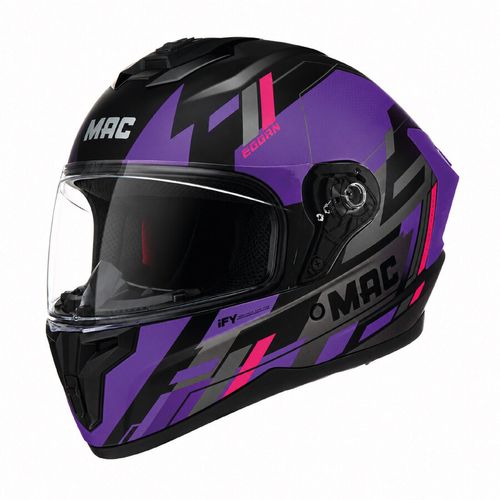 Casco MAC 070 Volt Eggan Violeta / Rosa / Brillo
