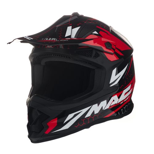 Casco MAC 609 Virtus Winavy Negro / Rojo / Brillo