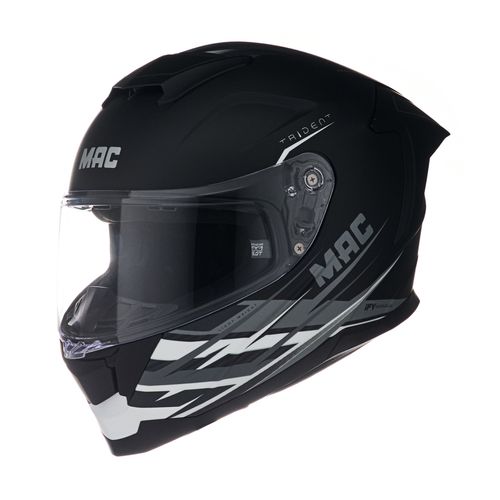 Casco MAC 956 Ozono Trident Negro / Blanco / Mate
